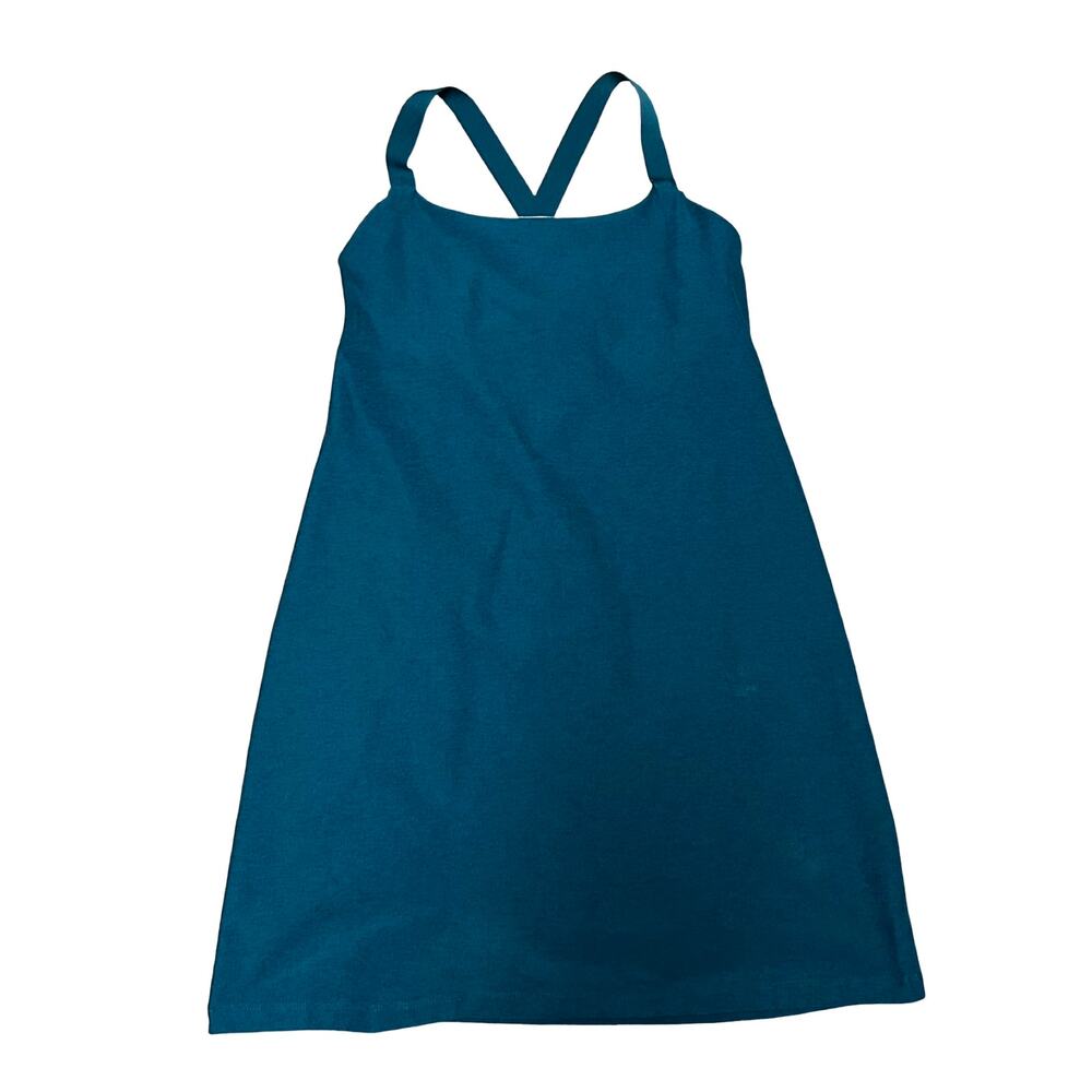 Beyond Yoga Spacedye Move It Mini Dress Womens XS Teal Blue Sporty Slim Fit